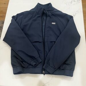 Figs “Sydney” Scrub Jacket - Dark Harbor